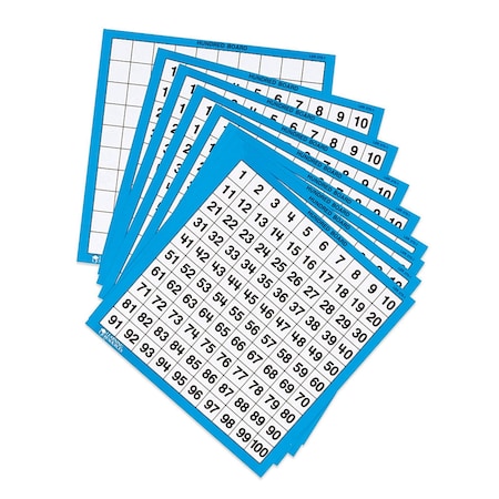 Learning Resources Laminated Hundred Boards, PK10 0375
